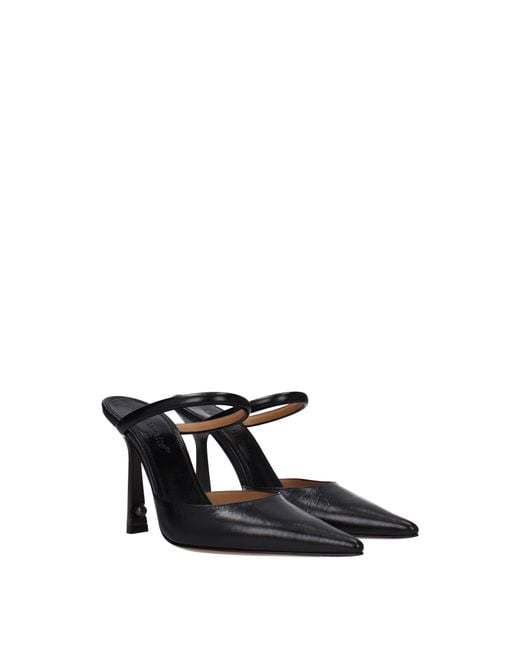 Off-White c/o Virgil Abloh Black Off Lollipop Sandals Leather