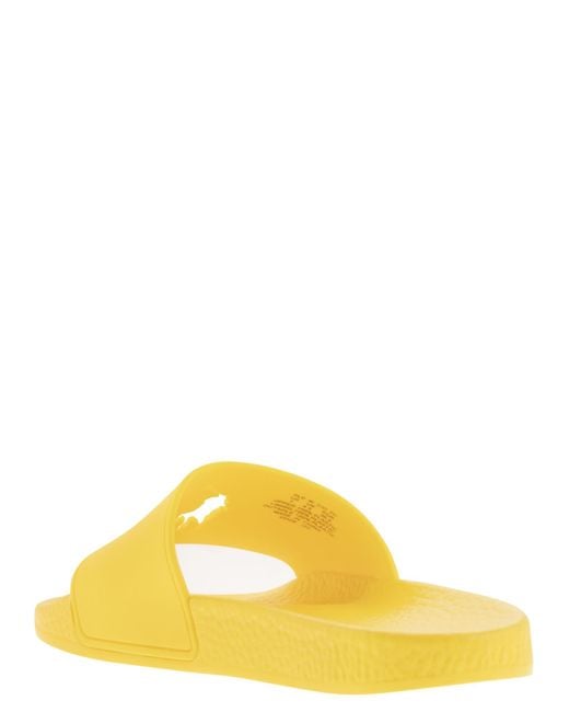 Polo Ralph Lauren Big Pony Slippers in het Yellow