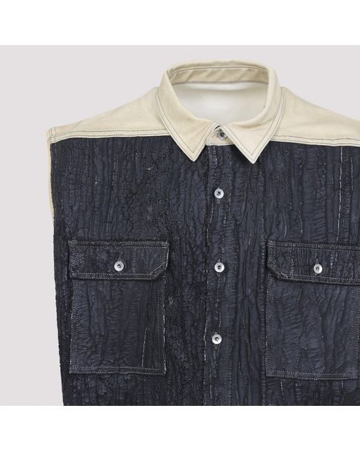 Rick Owens Blue Sl Tommy Jumbo Jacket