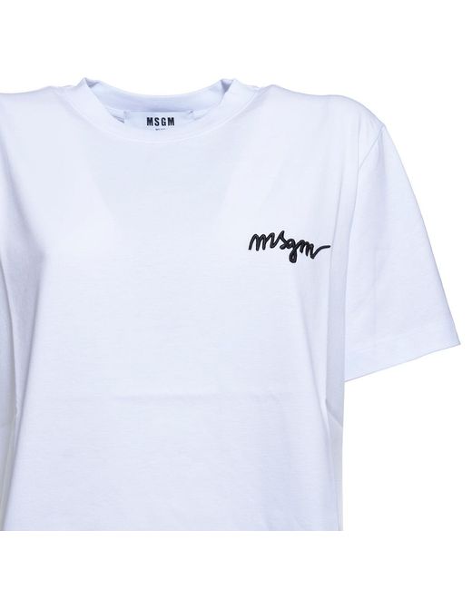 MSGM T-shirts En Polo's in het Blue