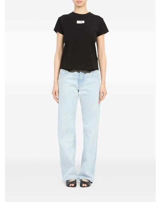 MM6 by Maison Margiela Black Crew-neck T-shirt