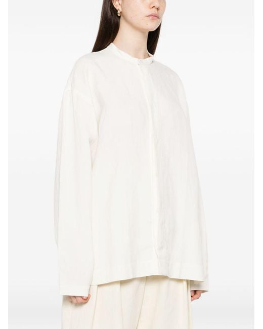 Studio Nicholson White Karst Linen Blend Shirt