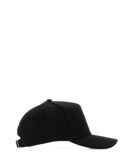 DSquared² Black Cotton Baseball Cap for men