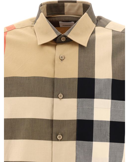Check Cother Camisa Burberry de hombre de color Brown