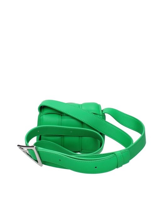 Bottega Veneta Green Cassette Crossbody Bags For /Parrot Leather