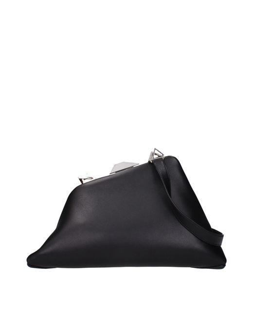 The Attico Black Pochette Leather