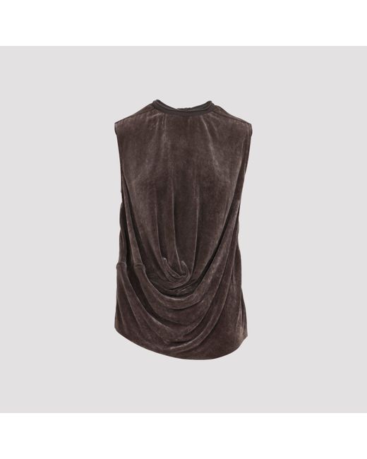 Rick Owens Brown Subhuman Top