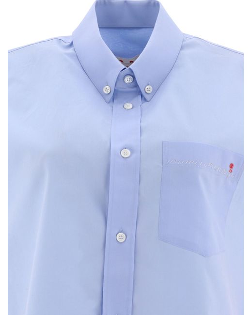 Marni Blue Poplin Shirt