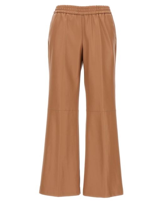 Nude Brown Eco Leather Pants