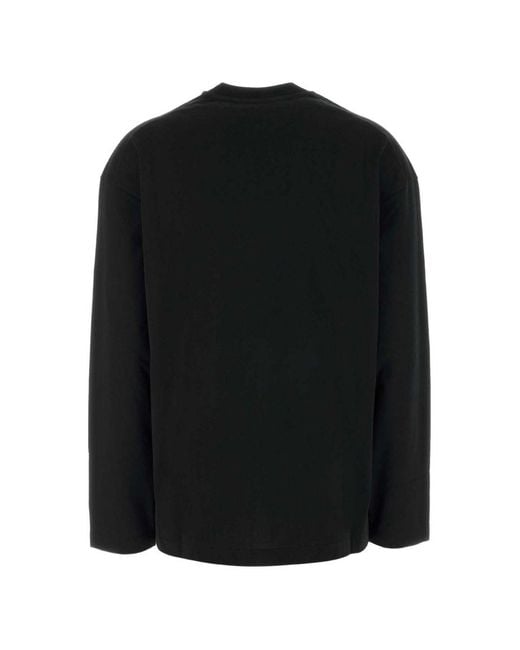 Jil Sander Black Logo Cotton T-Shirt