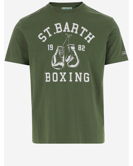 Cotton T-shirt avec imprimé logo Mc2 Saint Barth pour homme en coloris Green