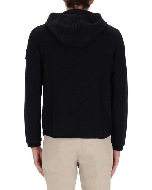Premiata Black Hooded Shirt for men