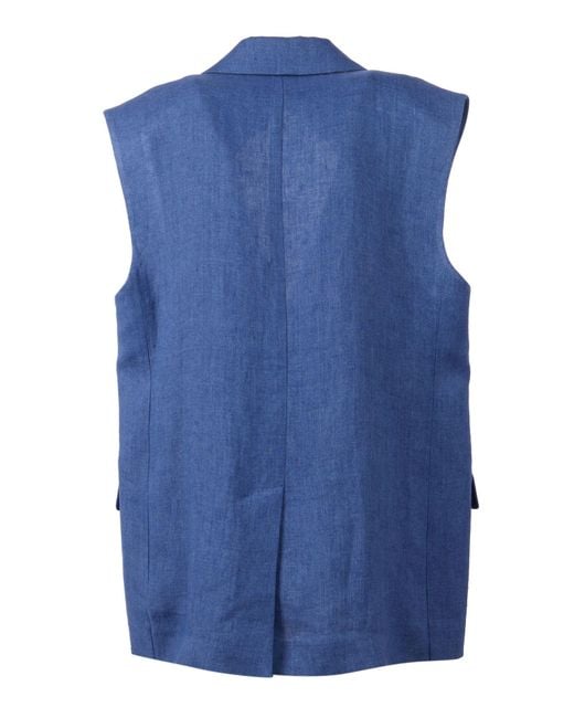 Max Mara Blue Giacca Smanicata Aia
