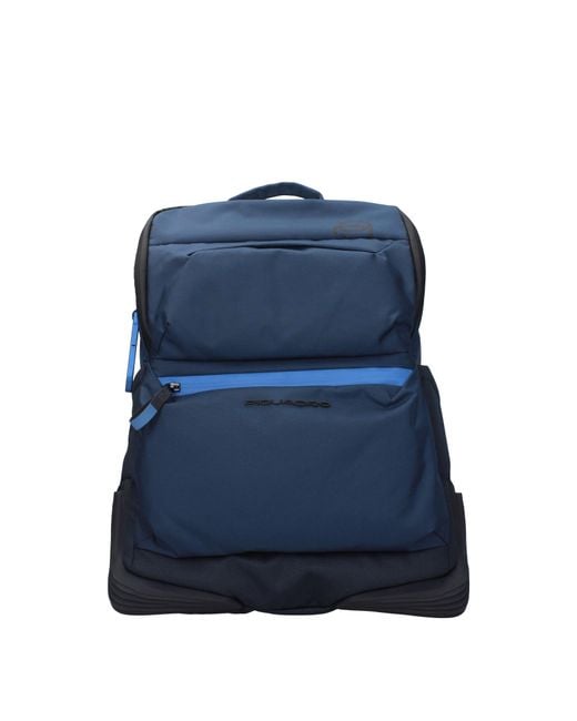 Piquadro Blue Zaini E Marsupi Uomo Tessuto Blu/Blu