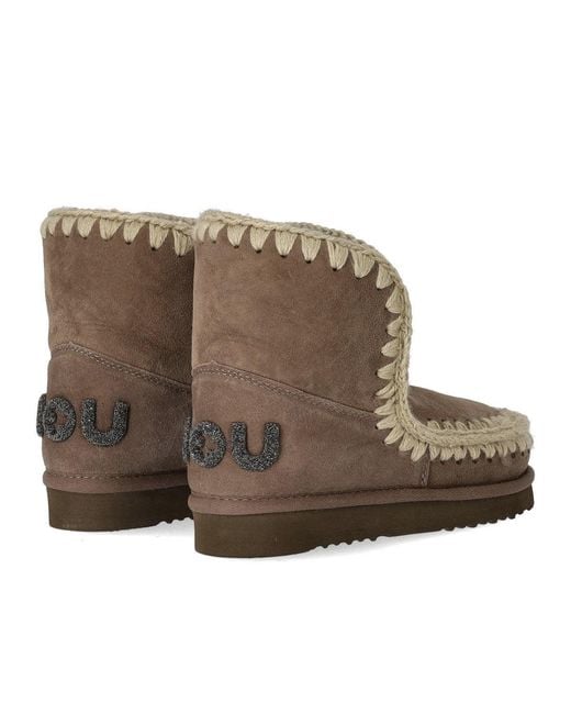Mou Brown Eskimo 18 Glitter Logo Elephant Boot