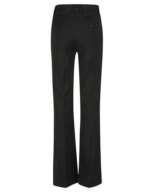 True Royal Black Cady Flared Trousers