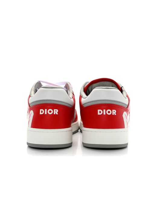 Dior Red Oblique Rabbit Motif Sneakers for men
