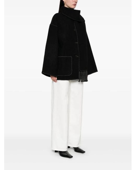 Totême  Black Jacket With Scarf