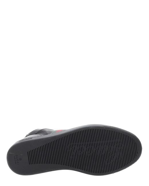 Gucci Black "Stretch" Leather Effect Sneaker for men