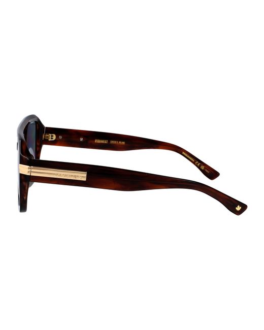 DSquared² Black Horn Acetate Sunglasses