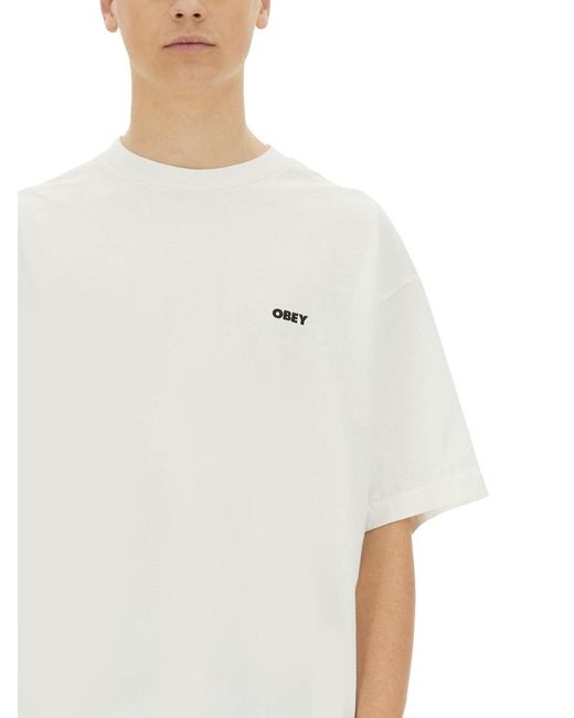 Obey White Icon Face Tshirt for men