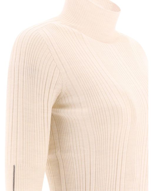 Suéter de cuello de cuello de peserón Peserico de color Natural