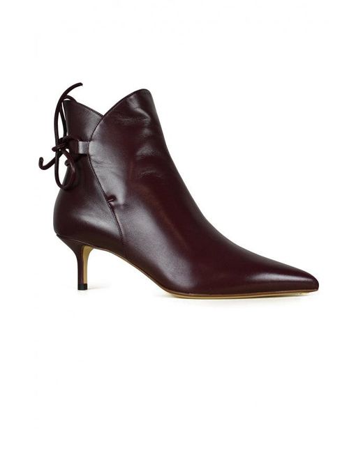 Francesco Russo Purple Leather Boots