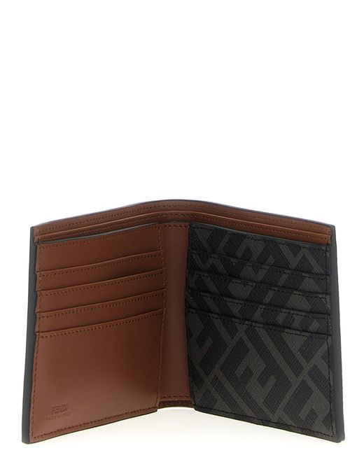 Billetera 'bifold squared ff' Fendi de hombre de color Brown