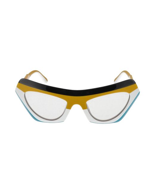 Marni Multicolor Sonnenbrille Devil 's Poolstreifen türkis Multikolor /22/1211 türkis