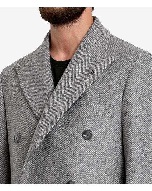 Abrigos de Tagliatore de hombre de color Gray