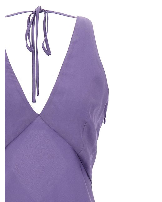 Twinset Purple Long Kleid