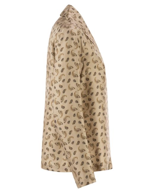 Max Mara Natural Mstudente – Silk Shirt With Paisley Print