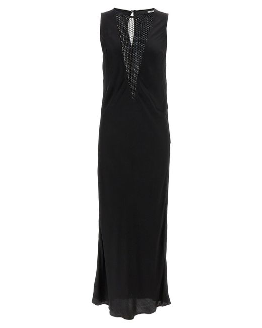 ROTATE BIRGER CHRISTENSEN Roteer Birger Christensen 'mouwloze Midi' Jurk in het Black