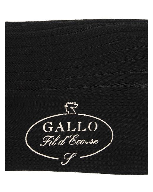 Gallo Black Long Cotton Socks
