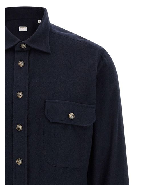 Borriello Blue Flannel Shirt for men