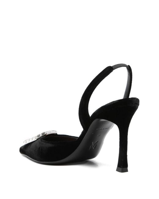 AMINA MUADDI Black Camelia Slingback Décolleté