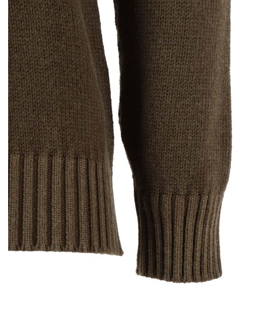 Circolo 1901 Brown Hammer R.G.Dyed Wool Turtleneck