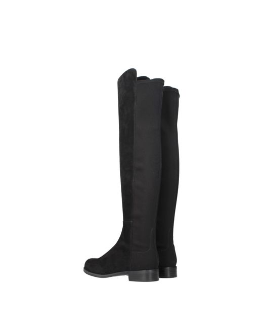 Stuart Weitzman Black Stivali Donna Camoscio Nero for men