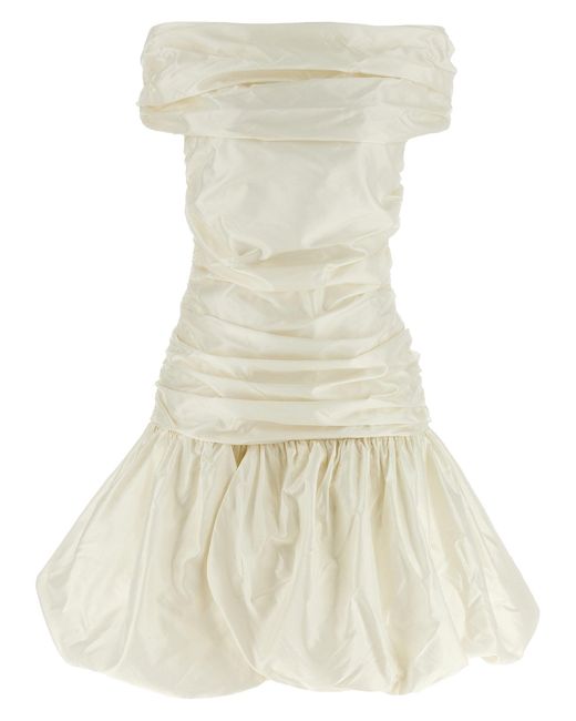 ROTATE BIRGER CHRISTENSEN White 'Off Shoulder' Dress