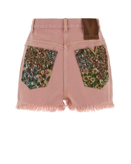 Valentino Garavani Pink Denim Shorts