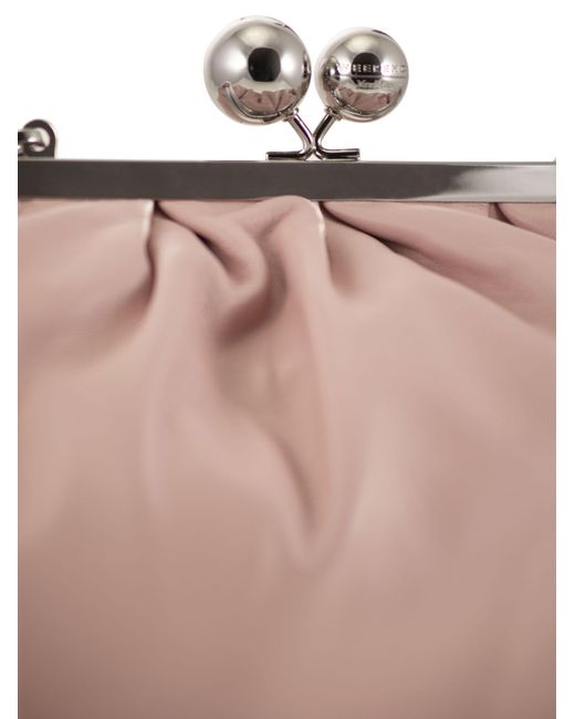 Weekend by Maxmara Pink Wochenende Max Mara Cubico mittelgroßer Konditor in Nappa -Leder