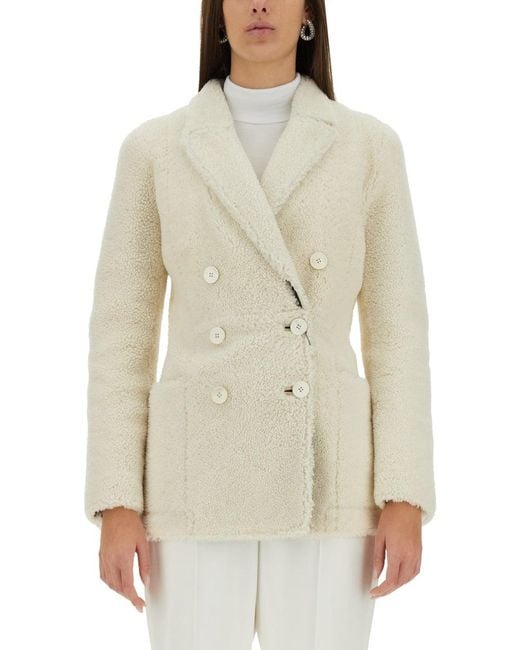 McQueen Natural Wool Felt Double-Breasted Coat