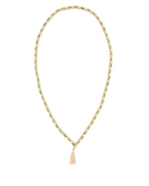 Alanui Multicolor Embellished Crochet Necklace