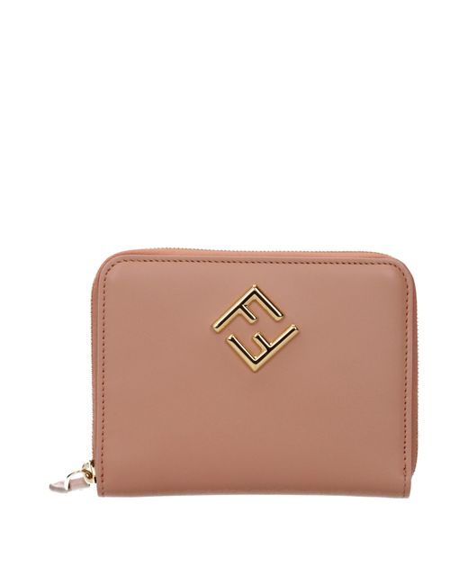 Fendi Portemonnee Vrouwen Roze Huid/ballerina in het Brown