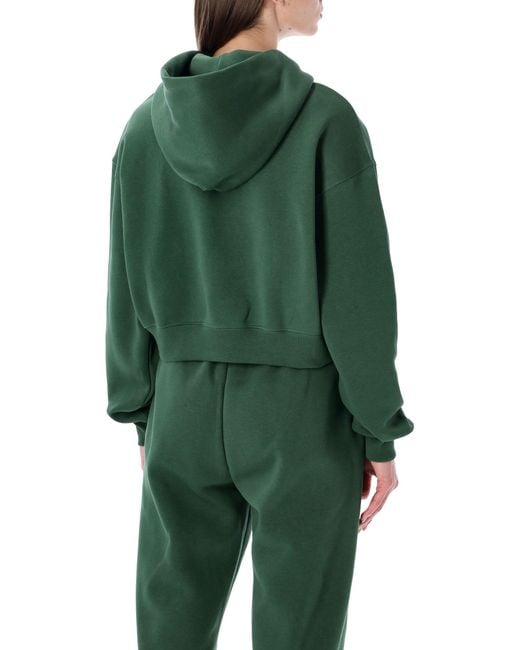 Nike Green Oversized Cropped Hoodie
