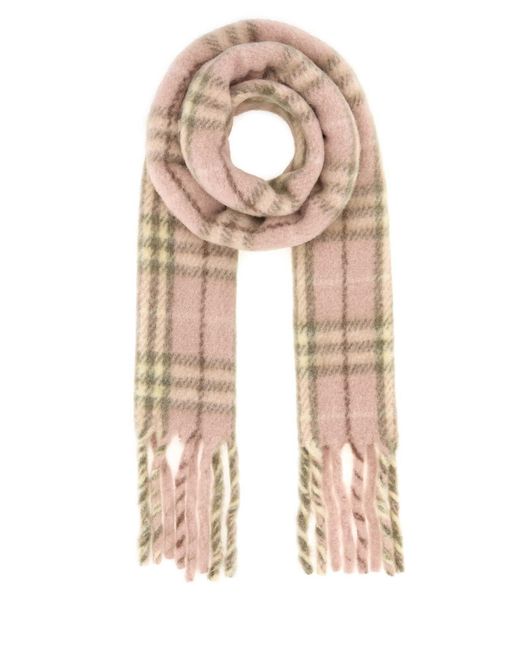 Burberry Natural Embroidered Alpaca Blend Scarf