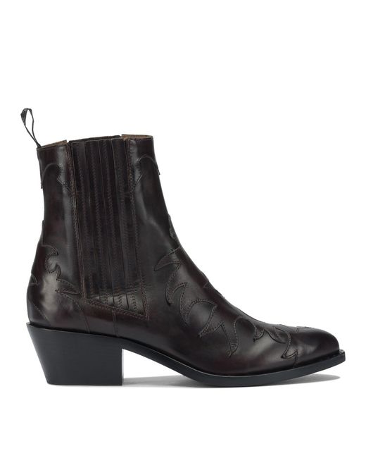 Sartore Black Postiano Boots And Ankle Boots Bordeaux