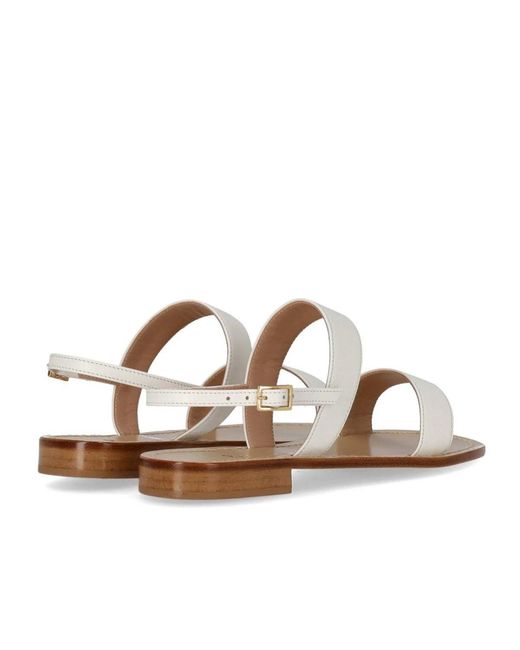Paolo Ferrara White Flat Sandal