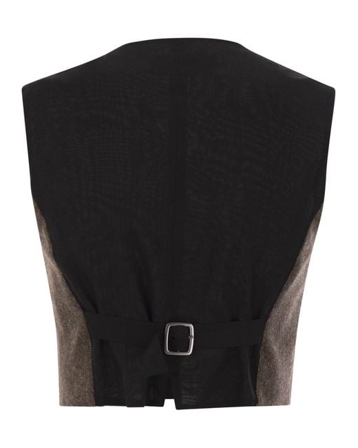 Max Mara Brown Bikini1234 Wool Felt Waistcoat