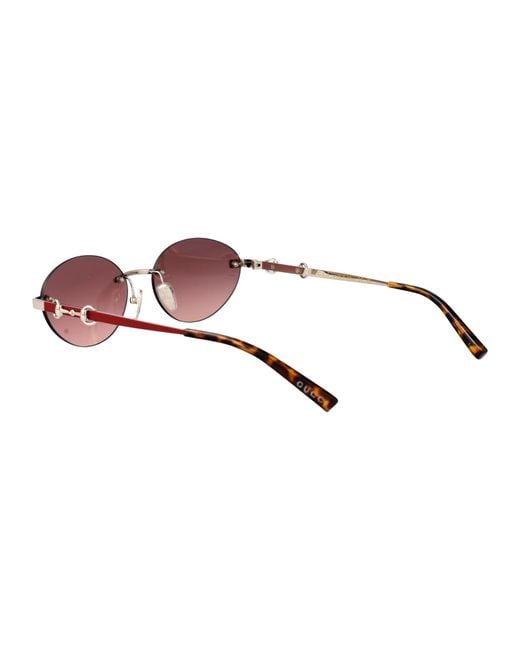 Gucci Pink Metal Sunglasses